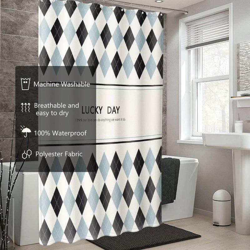 LLSCL Fabric Shower Curtain Liner with Magnets, Waterproof Hotel Quality, 72 x 72 Machine Washable - Image 4